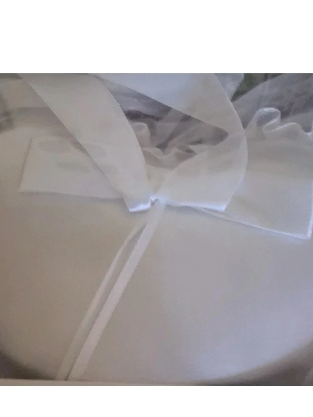 Wilton White Satin Accent Pillow with Bow